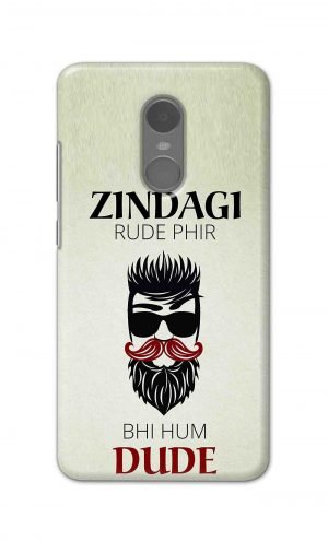 For Xiaomi Redmi Note 4 Printed Mobile Case Back Cover Pouch (Jindagi Rude Fir Bhi Hum Dude)