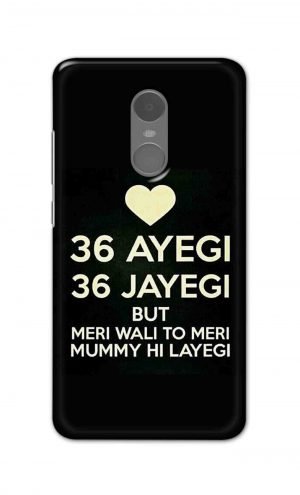 For Xiaomi Redmi Note 4 Printed Mobile Case Back Cover Pouch (36 Aayegi 36 Jayegi)