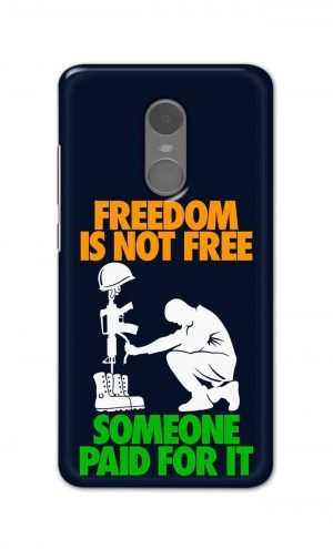 For Xiaomi Redmi Note 4 Printed Mobile Case Back Cover Pouch (Freedom Is Not Free)