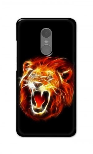 For Xiaomi Redmi Note 4 Printed Mobile Case Back Cover Pouch (Lion Fire)
