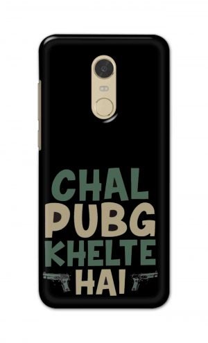 For Xiaomi Redmi Note 5 Printed Mobile Case Back Cover Pouch (Pubg Khelte Hain)