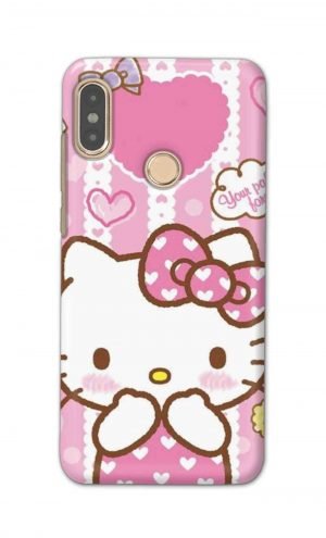For Xiaomi Redmi Note 5 Pro Printed Mobile Case Back Cover Pouch (Hello Kitty Pink)