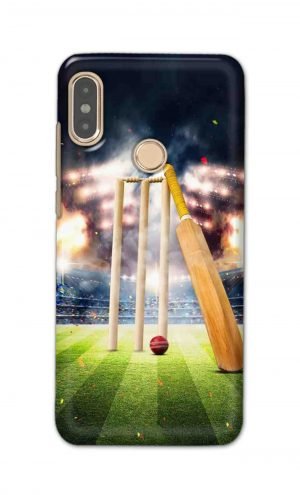 For Xiaomi Redmi Note 5 Pro Printed Mobile Case Back Cover Pouch (Cricket Bat Ball)