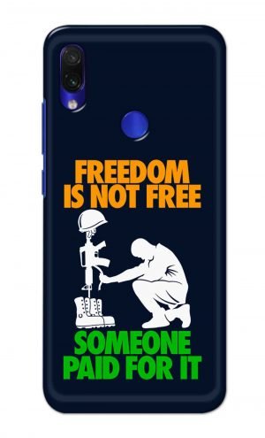 For Xiaomi Redmi Note 7 Note 7 Pro Note 7s Printed Mobile Case Back Cover Pouch (Freedom Is Not Free)