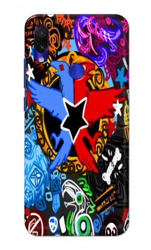 For Xiaomi Redmi Note 7 Note 7 Pro Note 7s Printed Mobile Case Back Cover Pouch (Colorful Eagle)