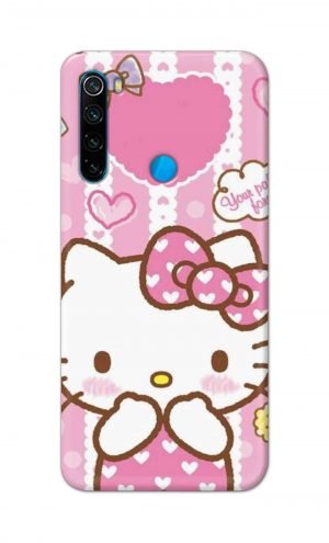 For Xiaomi Redmi Note 8 Printed Mobile Case Back Cover Pouch (Hello Kitty Pink)