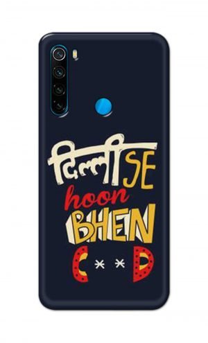 For Xiaomi Redmi Note 8 Printed Mobile Case Back Cover Pouch (Dilli Se Hoon)