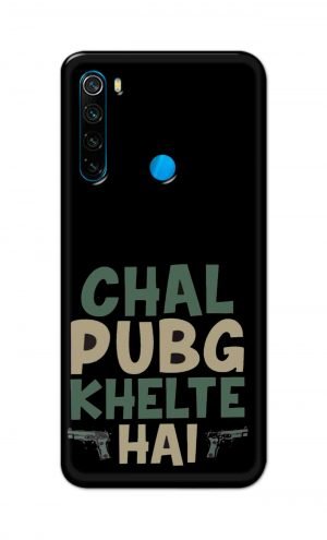 For Xiaomi Redmi Note 8 Printed Mobile Case Back Cover Pouch (Pubg Khelte Hain)