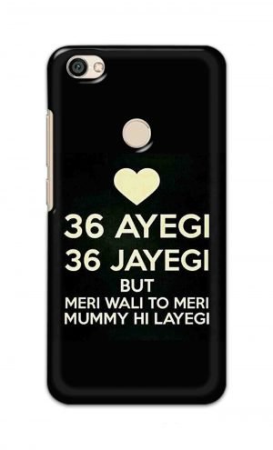 For Xiaomi Redmi Y1 Printed Mobile Case Back Cover Pouch (36 Aayegi 36 Jayegi)