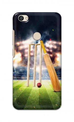 For Xiaomi Redmi Y1 Printed Mobile Case Back Cover Pouch (Cricket Bat Ball)