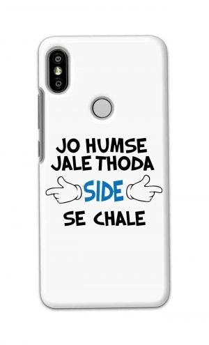 For Xiaomi Redmi Y2 Printed Mobile Case Back Cover Pouch (Jo Humse Jale Thoda Side Se Chale)