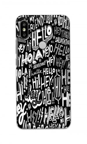 For Xiaomi Redmi Y2 Printed Mobile Case Back Cover Pouch (Black And White Graffiti)