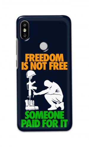 For Xiaomi Redmi Y2 Printed Mobile Case Back Cover Pouch (Freedom Is Not Free)
