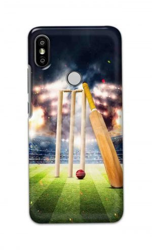 For Xiaomi Redmi Y2 Printed Mobile Case Back Cover Pouch (Cricket Bat Ball)
