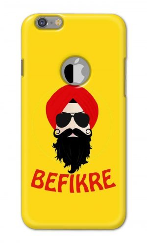 For Apple iPhone 6 Plus 6s Plus Logo Cut Printed Mobile Case Back Cover Pouch (Sardar Ji Befikre)