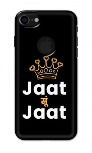 For Apple iPhone 7 / 8 Logo Cut Printed Mobile Case Back Cover Pouch (Jaat Su Jaat)