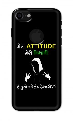For Apple iPhone 7 / 8 Logo Cut Printed Mobile Case Back Cover Pouch (Mera Attitude Meri Nishani)