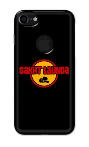 For Apple iPhone 7 / 8 Logo Cut Printed Mobile Case Back Cover Pouch (Sakht Launda)