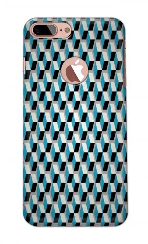 For Apple iPhone 7 Plus 8 Plus Logo Cut Printed Mobile Case Back Cover Pouch (Diamonds Pattern)