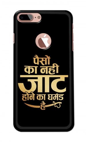 For Apple iPhone 7 Plus 8 Plus Logo Cut Printed Mobile Case Back Cover Pouch (Paison Ka Nahi Jaat Hone Ka Ghamand Hai)