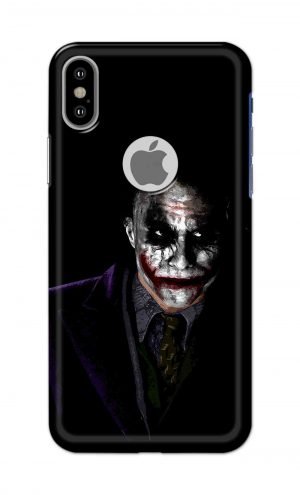 For Apple iPhone X Logo Cut Printed Mobile Case Back Cover Pouch (Joker Why So Serious)