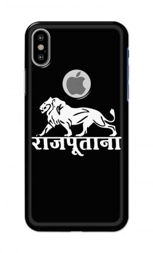 For Apple iPhone X Logo Cut Printed Mobile Case Back Cover Pouch (Rajputana)