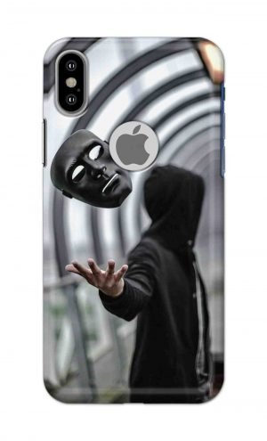 For Apple iPhone Xs Printed Mobile Case Back Cover Pouch (Mask Man)