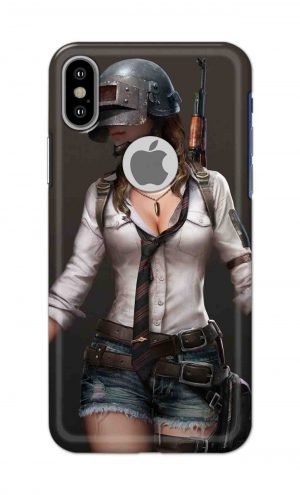 For Apple iPhone Xs Printed Mobile Case Back Cover Pouch (Pubg Girl)