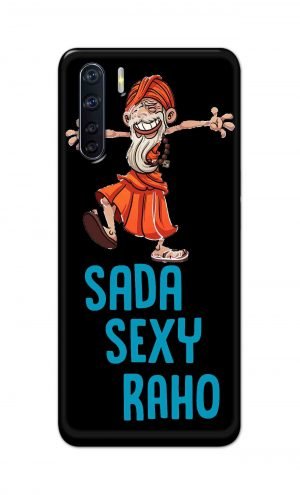 For OPPO F15 Printed Mobile Case Back Cover Pouch (Sada Sexy Raho)