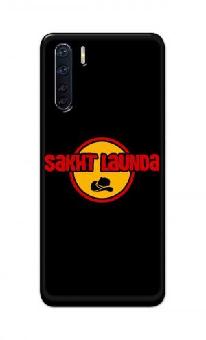 For OPPO F15 Printed Mobile Case Back Cover Pouch (Sakht Launda)