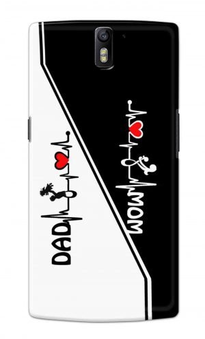 For OnePlus One Printed Mobile Case Back Cover Pouch (Mom Dad)