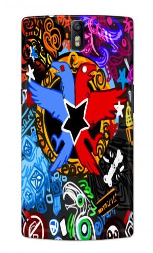 For OnePlus One Printed Mobile Case Back Cover Pouch (Colorful Eagle)