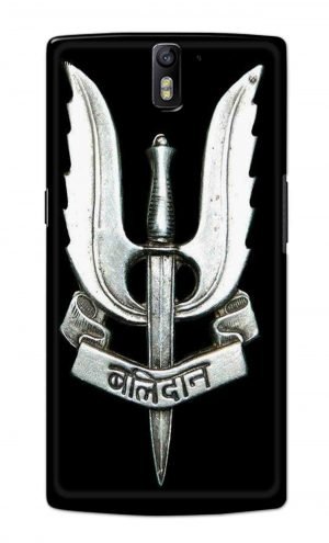 For OnePlus One Printed Mobile Case Back Cover Pouch (Indian Army Camouflage Balidan Badge)