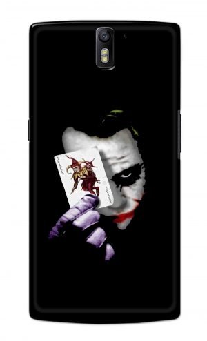 For OnePlus One Printed Mobile Case Back Cover Pouch (Joker Card In Hand)