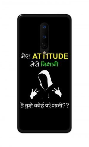 For OnePlus 8 Printed Mobile Case Back Cover Pouch (Mera Attitude Meri Nishani)