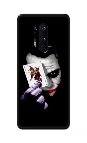 For OnePlus 8 Pro Printed Mobile Case Back Cover Pouch (Joker Card In Hand)