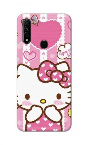 For Oppo A31 2020 Printed Mobile Case Back Cover Pouch (Hello Kitty Pink)