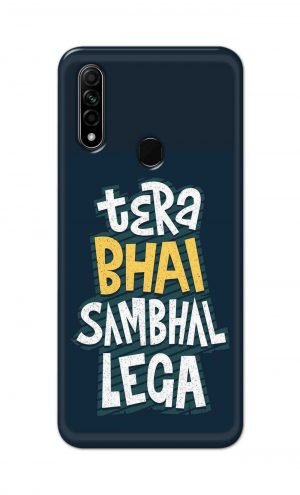 For Oppo A31 2020 Printed Mobile Case Back Cover Pouch (Tera Bhai Sambhal Lega)