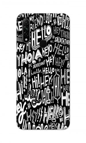 For Oppo A31 2020 Printed Mobile Case Back Cover Pouch (Black And White Graffiti)