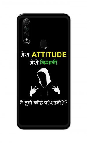 For Oppo A31 2020 Printed Mobile Case Back Cover Pouch (Mera Attitude Meri Nishani)