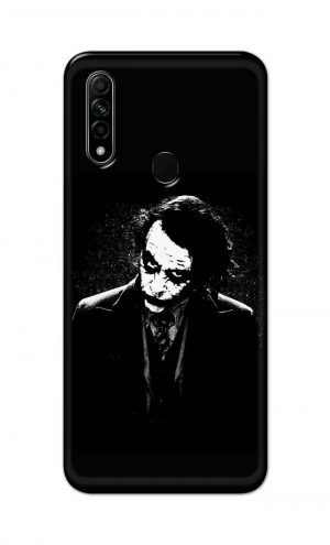 For Oppo A31 2020 Printed Mobile Case Back Cover Pouch (Joker Black And White)