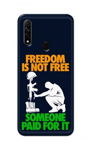 For Oppo A31 2020 Printed Mobile Case Back Cover Pouch (Freedom Is Not Free)