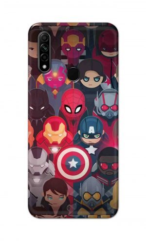 For Oppo A31 2020 Printed Mobile Case Back Cover Pouch (All Super Heros)