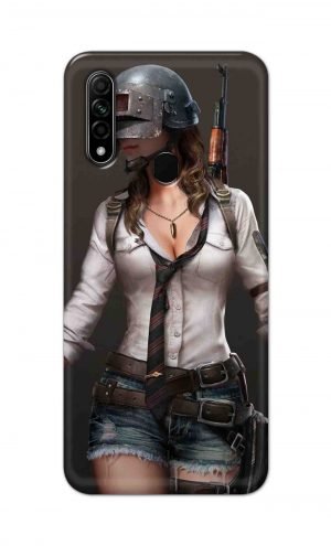 For Oppo A31 2020 Printed Mobile Case Back Cover Pouch (Pubg Girl)