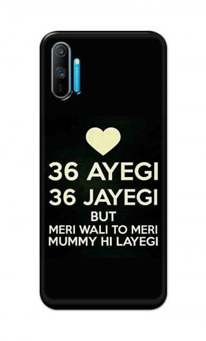 For Realme C3 Printed Mobile Case Back Cover Pouch (36 Aayegi 36 Jayegi)