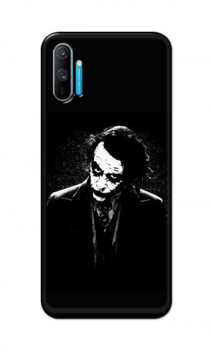 For Realme C3 Printed Mobile Case Back Cover Pouch (Joker Black And White)