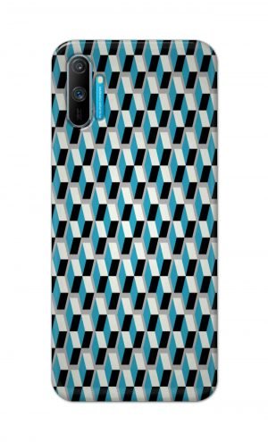 For Realme C3 Printed Mobile Case Back Cover Pouch (Diamonds Pattern)