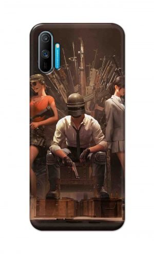 For Realme C3 Printed Mobile Case Back Cover Pouch (Pubg Sitting)