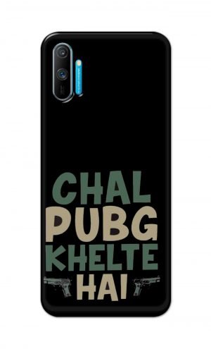 For Realme C3 Printed Mobile Case Back Cover Pouch (Pubg Khelte Hain)