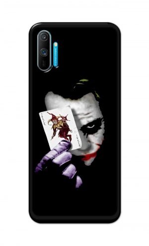 For Realme C3 Printed Mobile Case Back Cover Pouch (Joker Card In Hand)